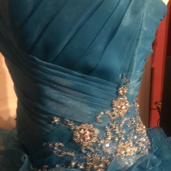 Prom dress Gorgeous turquoise  size: 2 - Picture 12 of 16